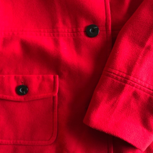 JM Collection Classic Red Wool Style Coat Size XL - Picture 6 of 6